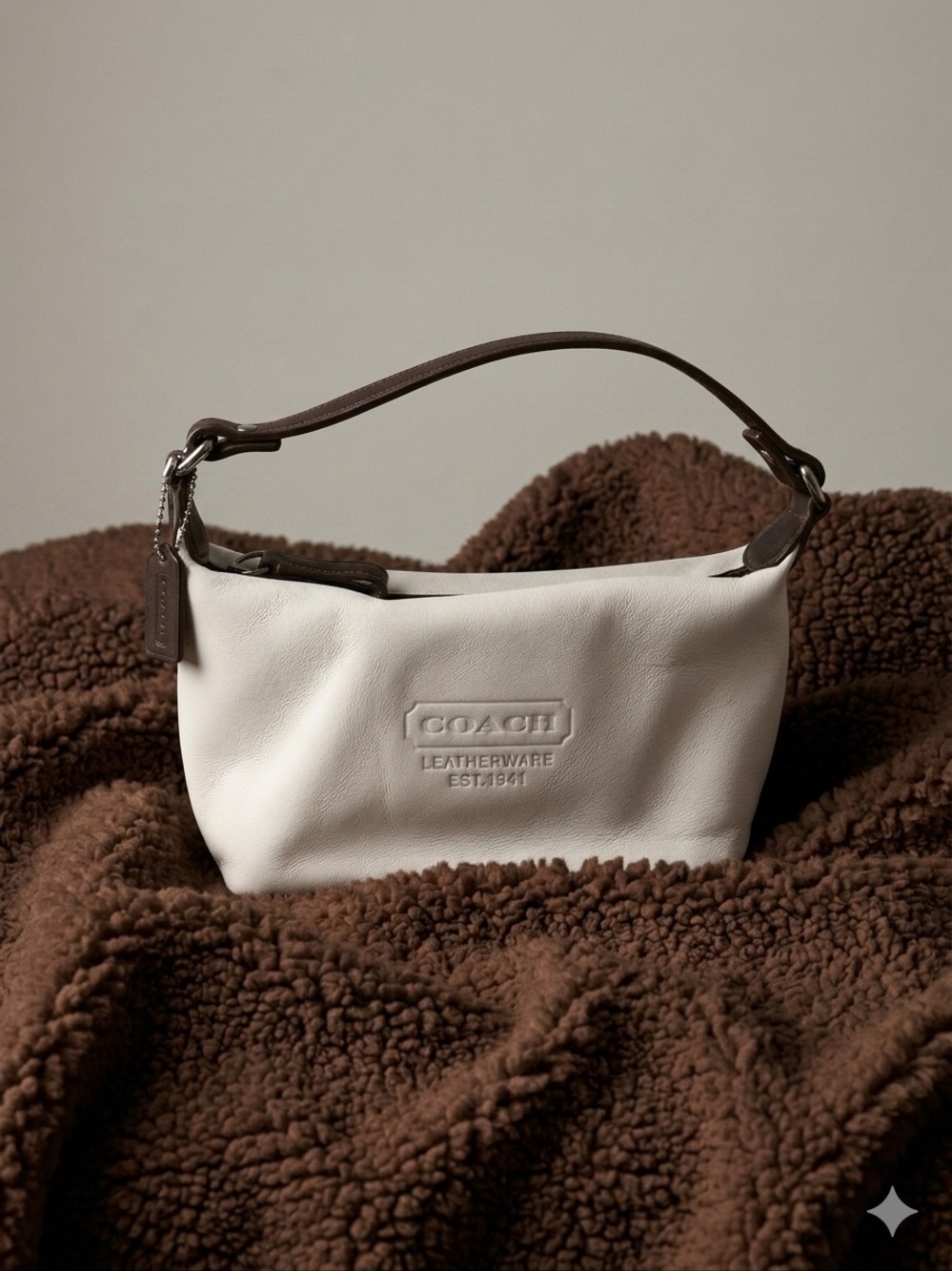 Y2K Coach Leatherware Est. 1941 Mini Handbag / Baguette Bag